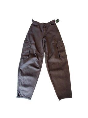 Wild Fable Womens Cargo Pants XS Dark Gray Elastic Waist Front zipper  button